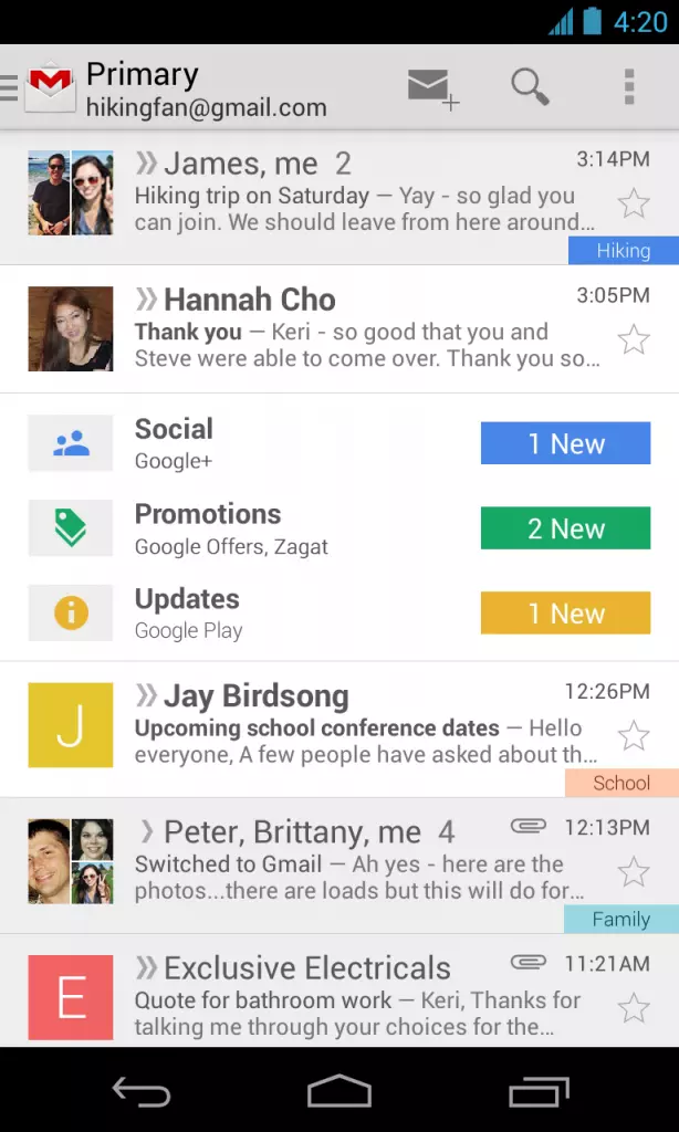 android 614x1024 Gmails New Look