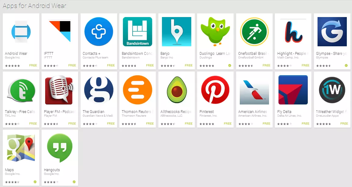 APPS FOR ANDROID WEAR
