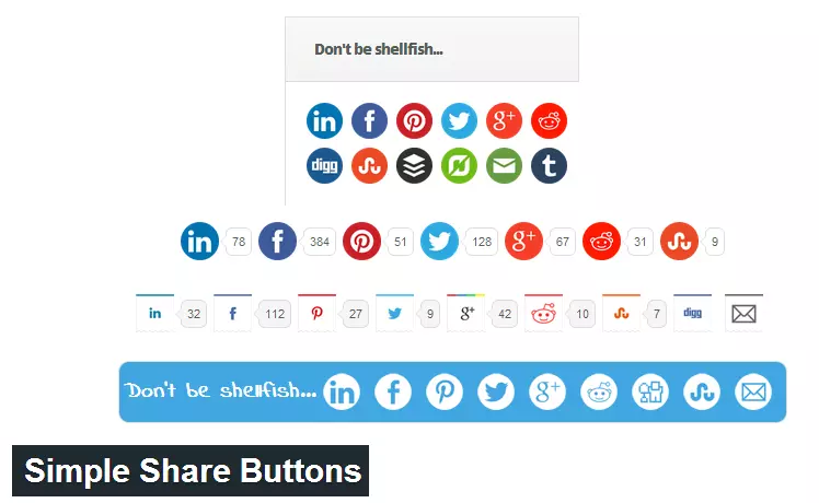 simple share buttons wordpress social button