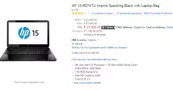 [22% Off]HP 15-R074TU Laptop Available @ Rs.25800